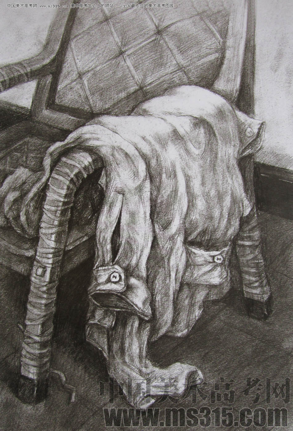2011年清华大学美术学院素描高分试卷32（设计）