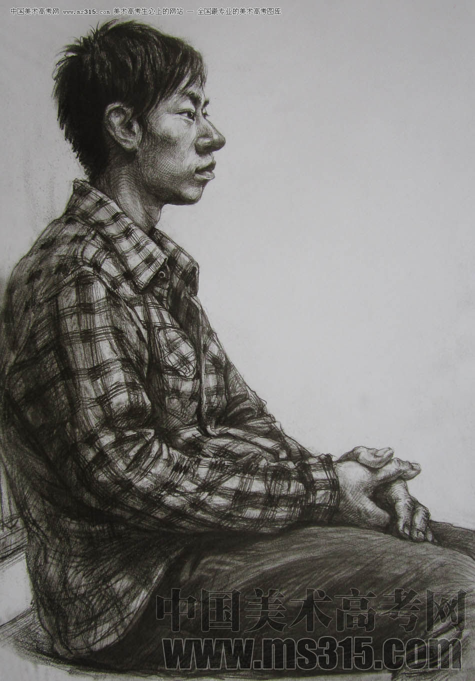 2011年清华大学美术学院素描高分试卷36（造型）