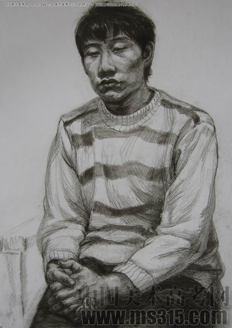2011年清华大学美术学院素描高分试卷37（造型）