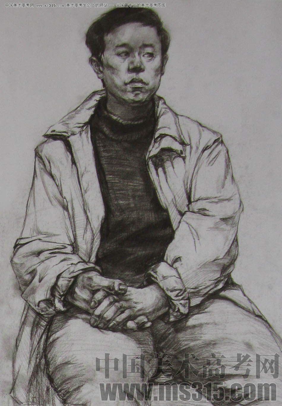 2011年清华大学美术学院素描高分试卷39（造型）