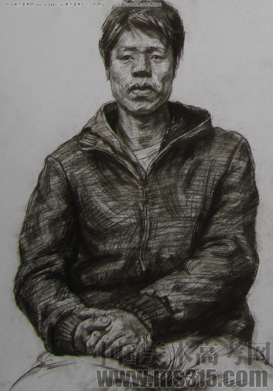 2011年清华大学美术学院素描高分试卷40（造型）