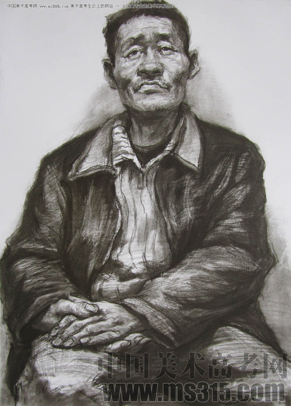 2011年清华大学美术学院素描高分试卷41（造型）