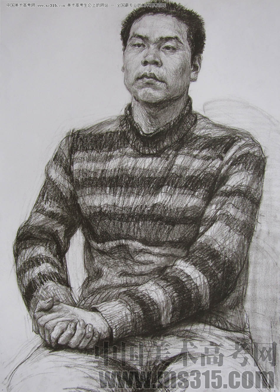 2011年清华大学美术学院素描高分试卷44（造型）