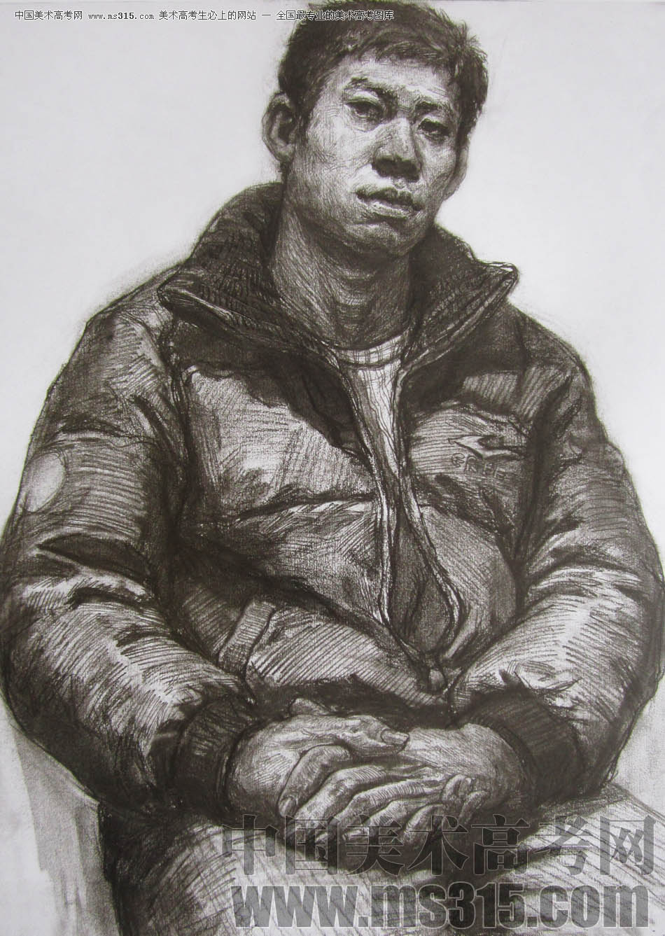 2011年清华大学美术学院素描高分试卷45（造型）