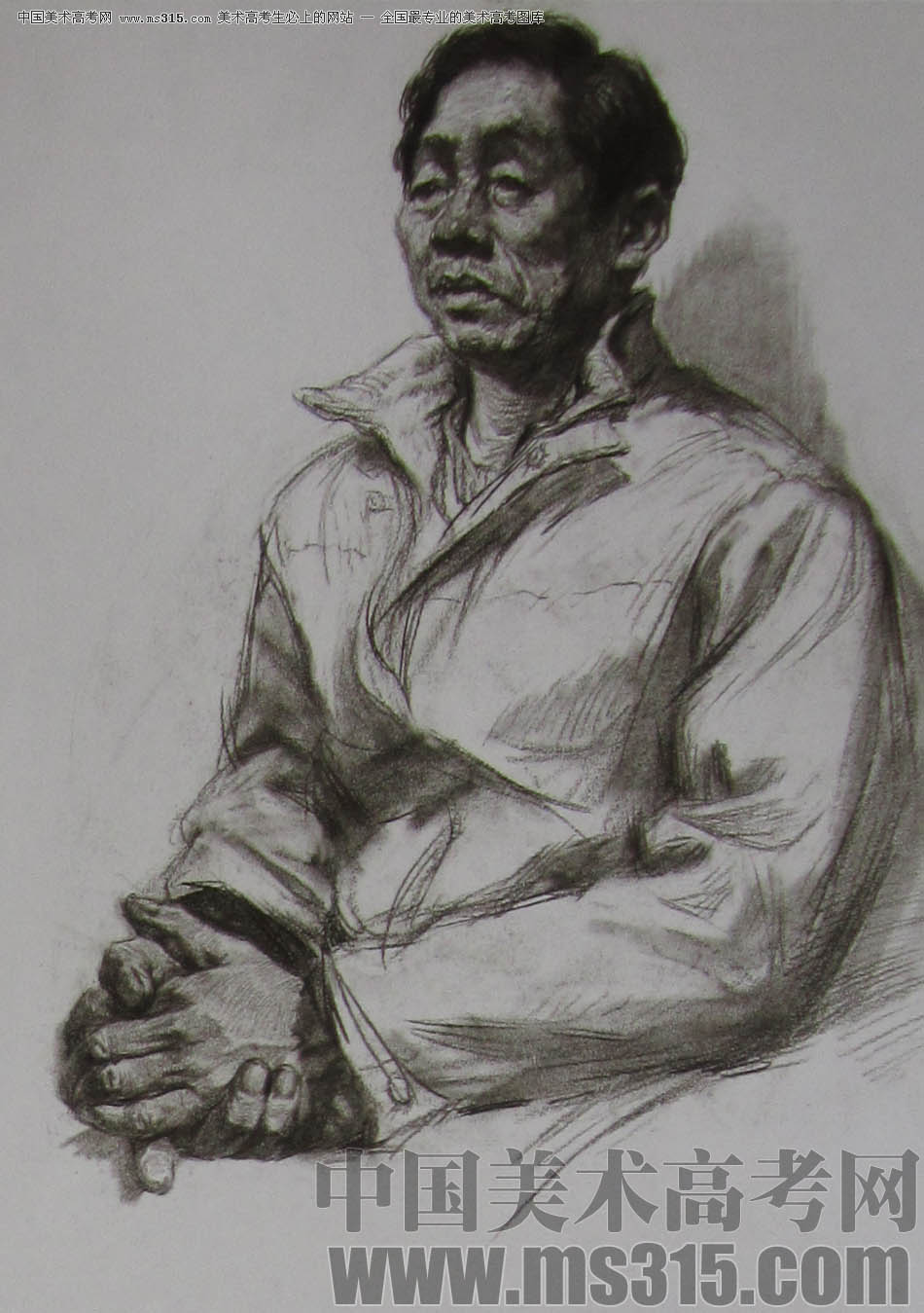 2011年清华大学美术学院素描高分试卷47（造型）