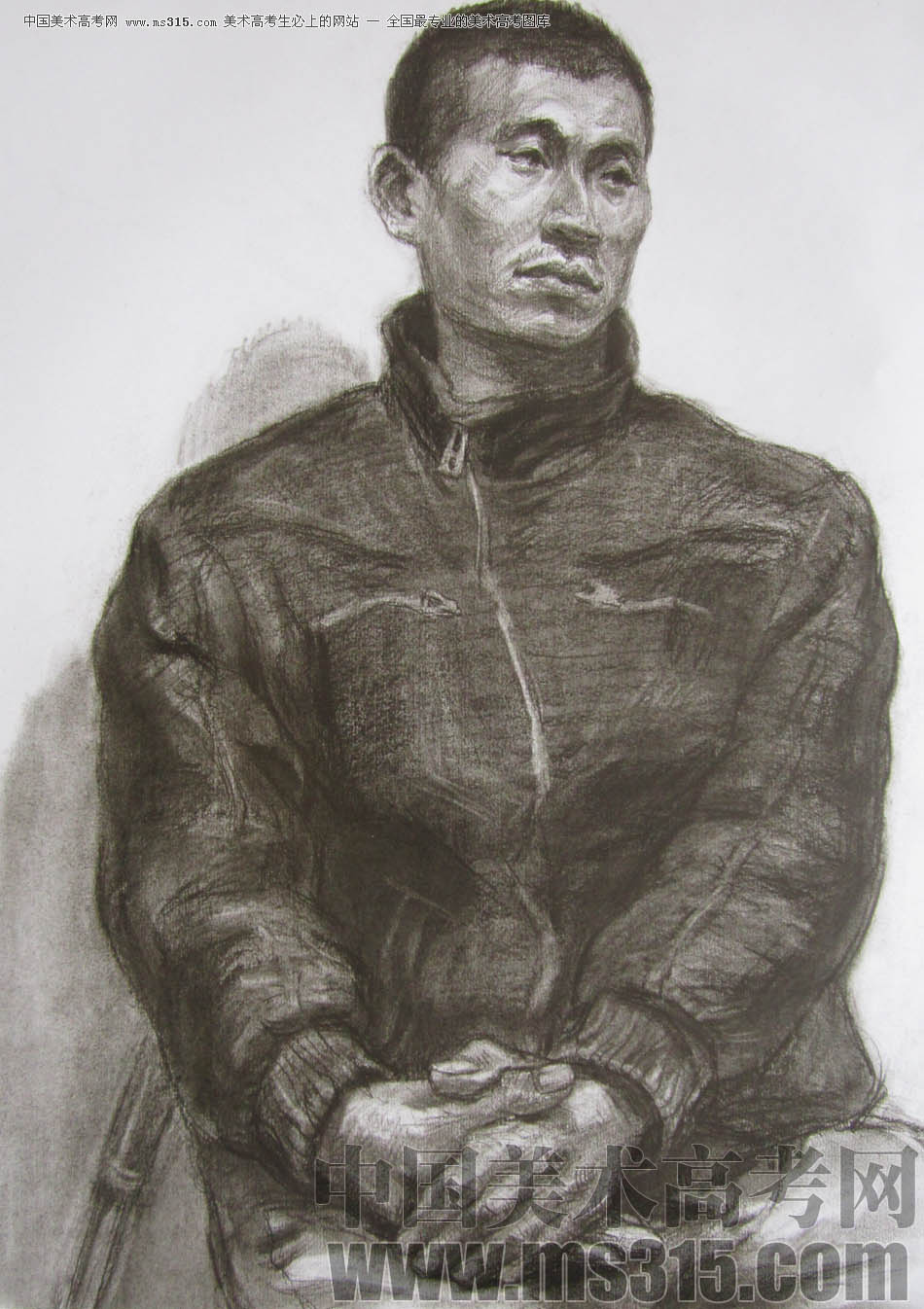 2011年清华大学美术学院素描高分试卷49（造型）