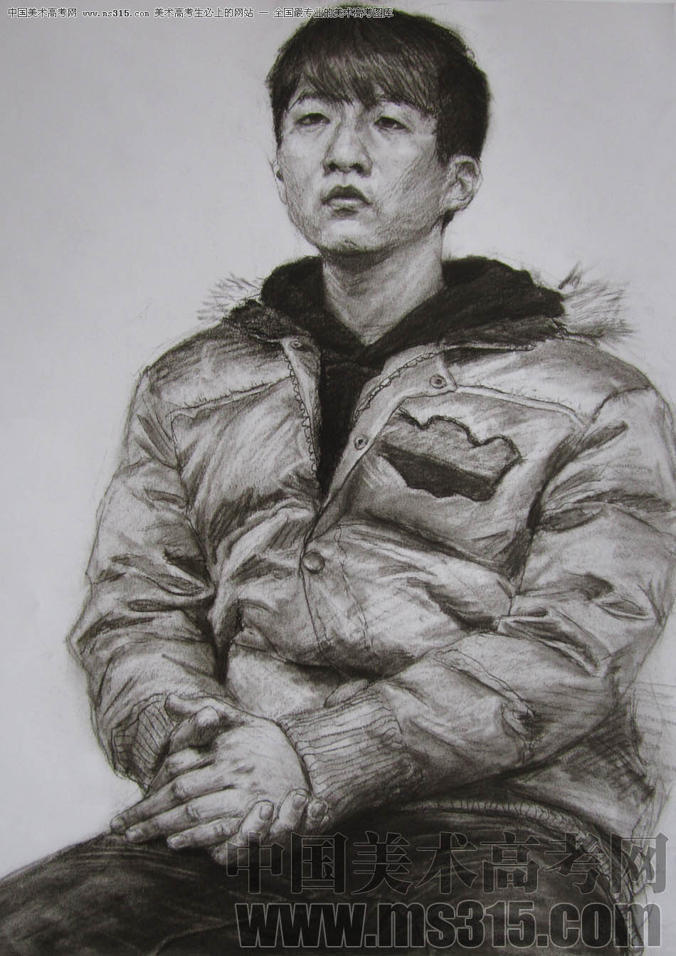 2011年清华大学美术学院素描高分试卷51（造型）