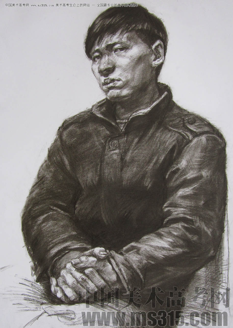 2011年清华大学美术学院素描高分试卷52（造型）