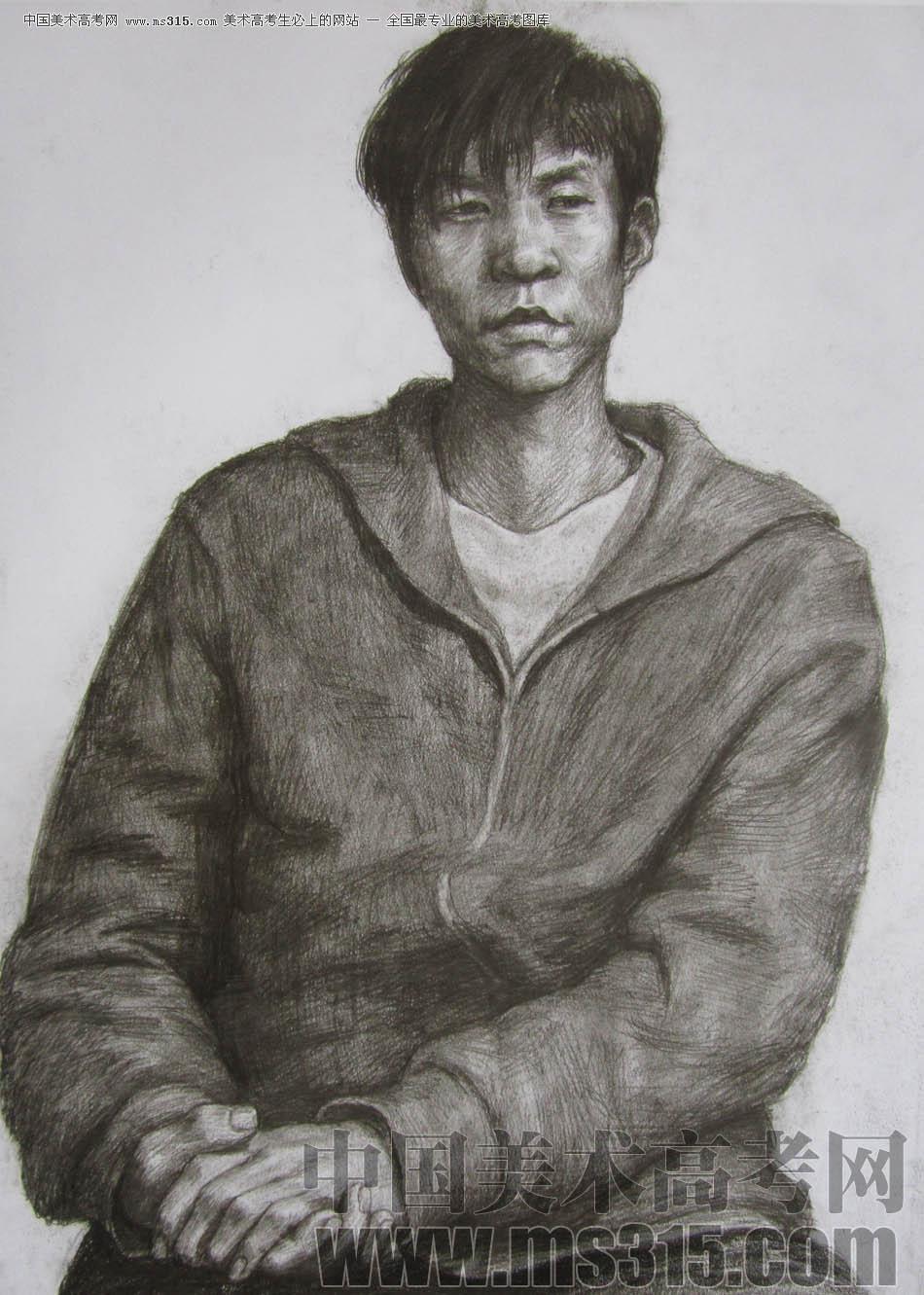 2011年清华大学美术学院素描高分试卷53（造型）