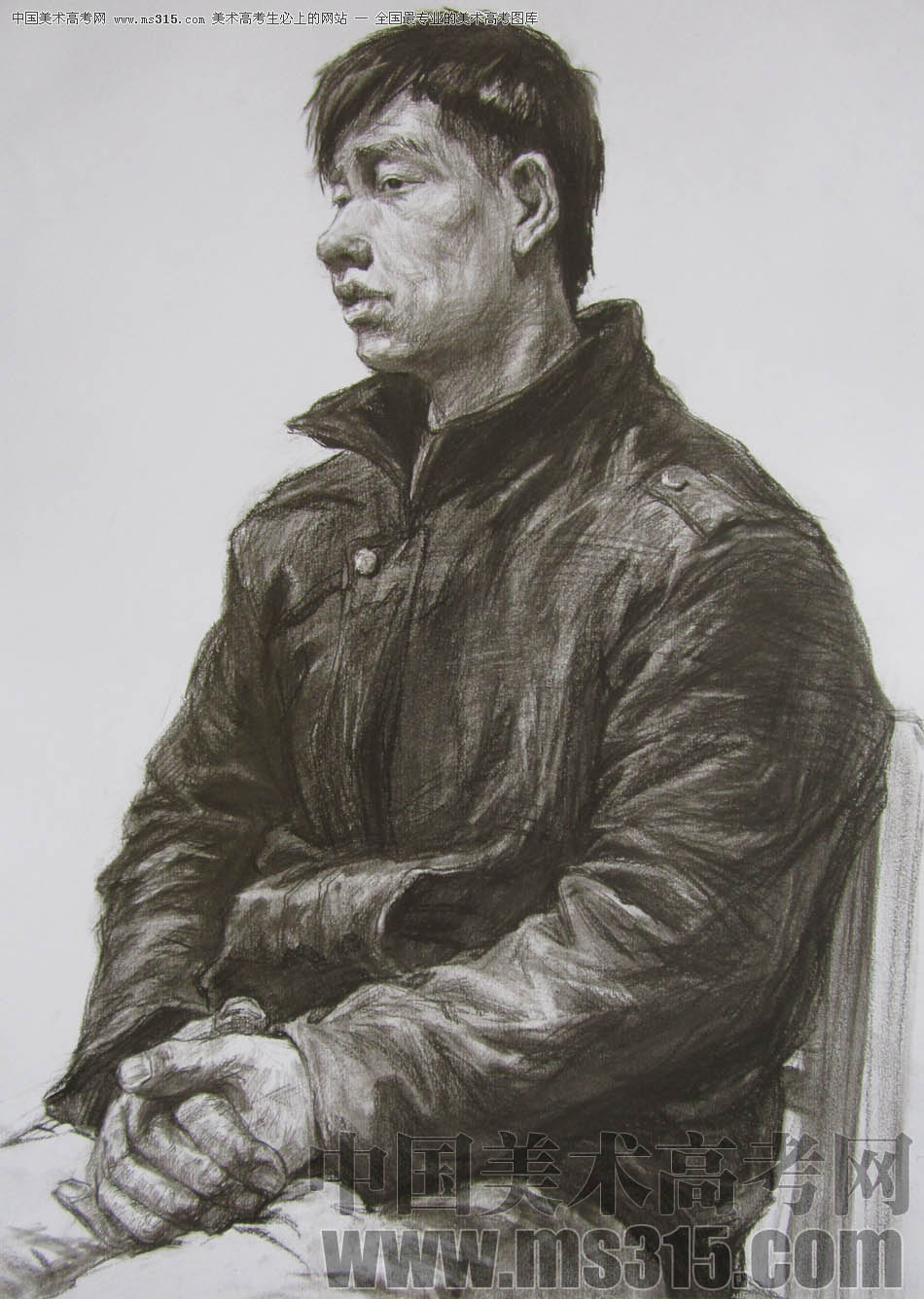 2011年清华大学美术学院素描高分试卷54（造型）