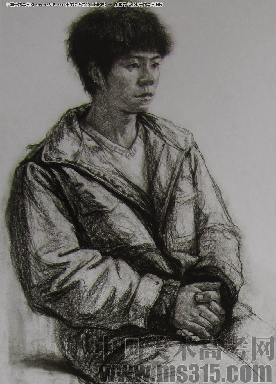 2011年清华大学美术学院素描高分试卷55（造型）