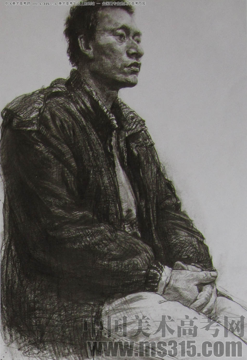 2011年清华大学美术学院素描高分试卷56（造型）