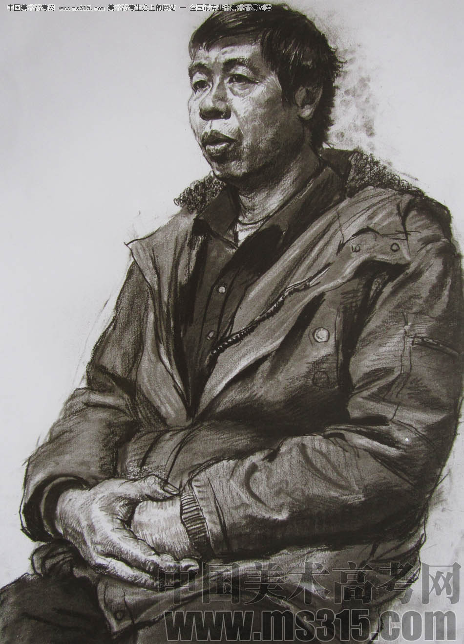 2011年清华大学美术学院素描高分试卷58（造型）