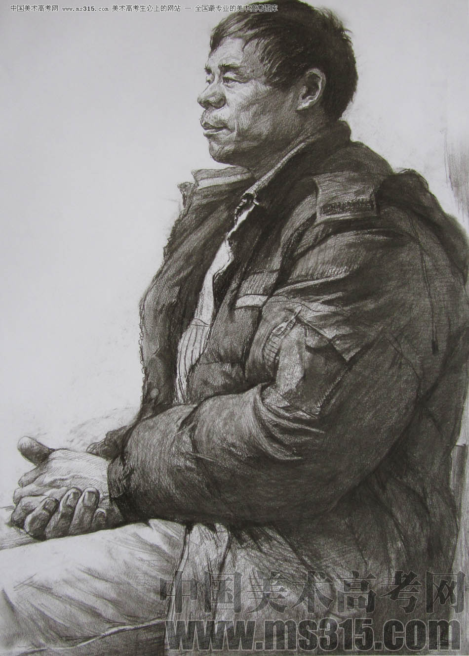 2011年清华大学美术学院素描高分试卷60（造型）