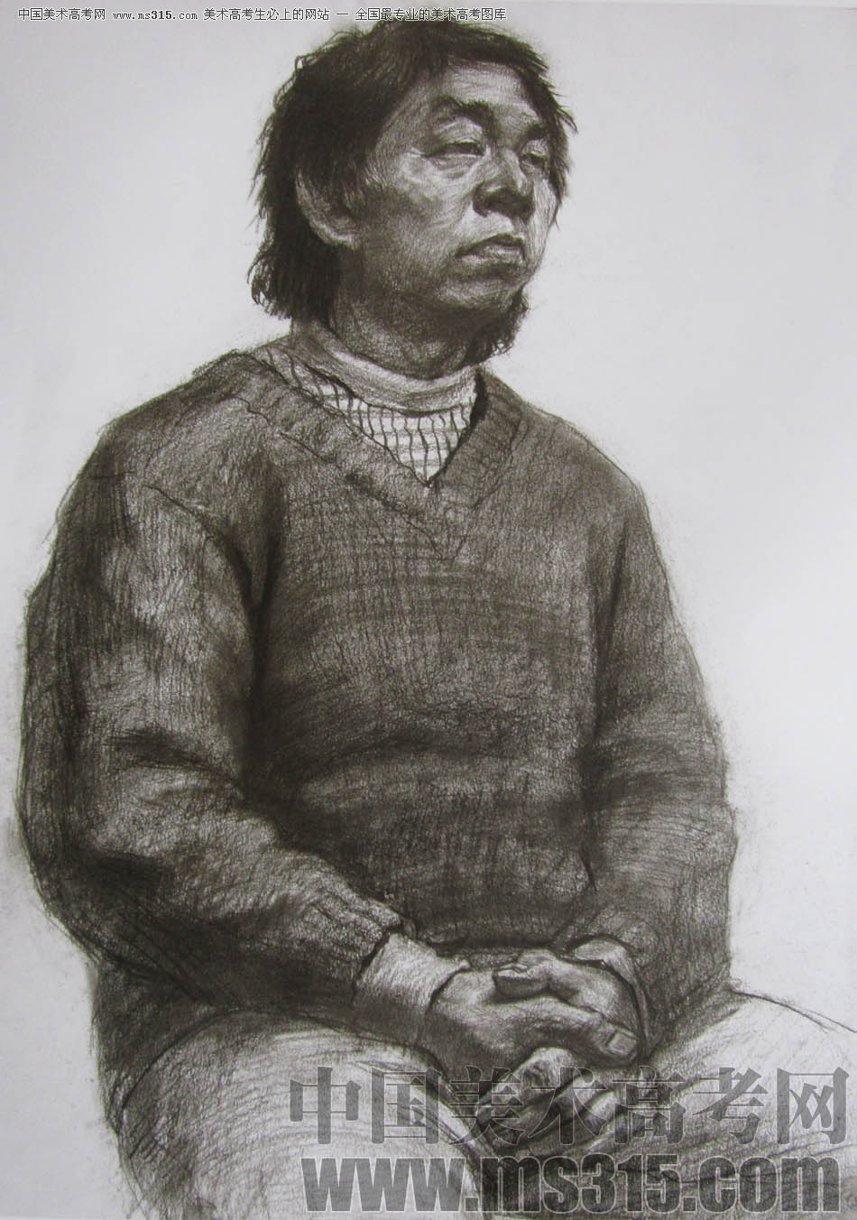 2011年清华大学美术学院素描高分试卷59（造型）