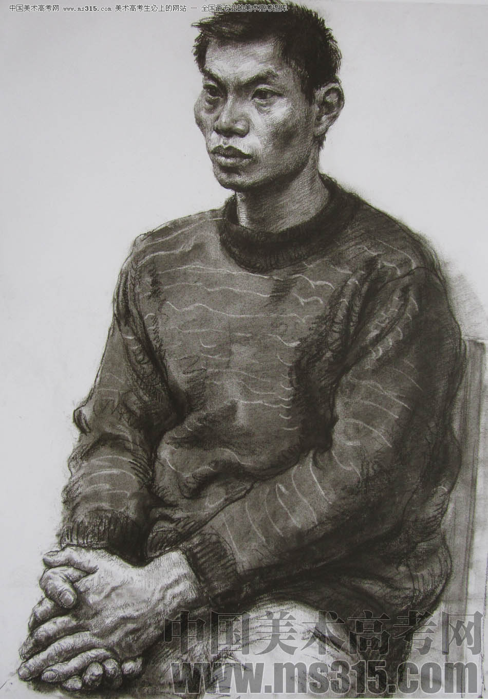 2011年清华大学美术学院素描高分试卷62（造型）