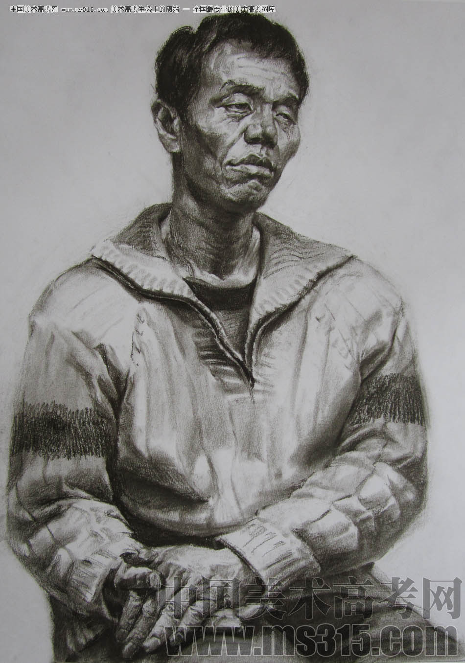 2011年清华大学美术学院素描高分试卷63（造型）