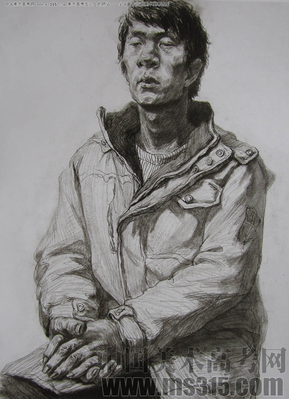 2011年清华大学美术学院素描高分试卷64（造型）