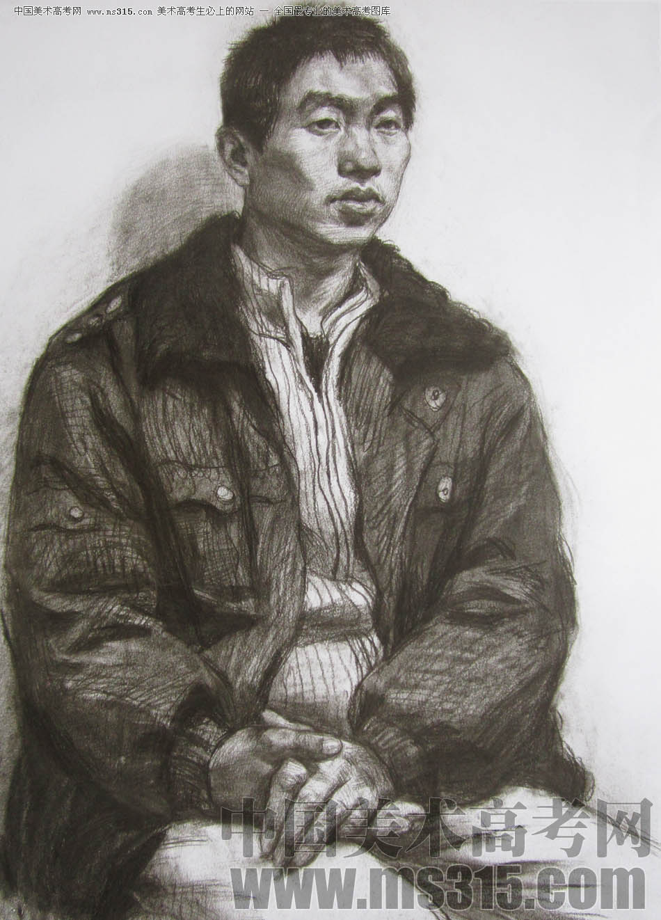 2011年清华大学美术学院素描高分试卷65（造型）