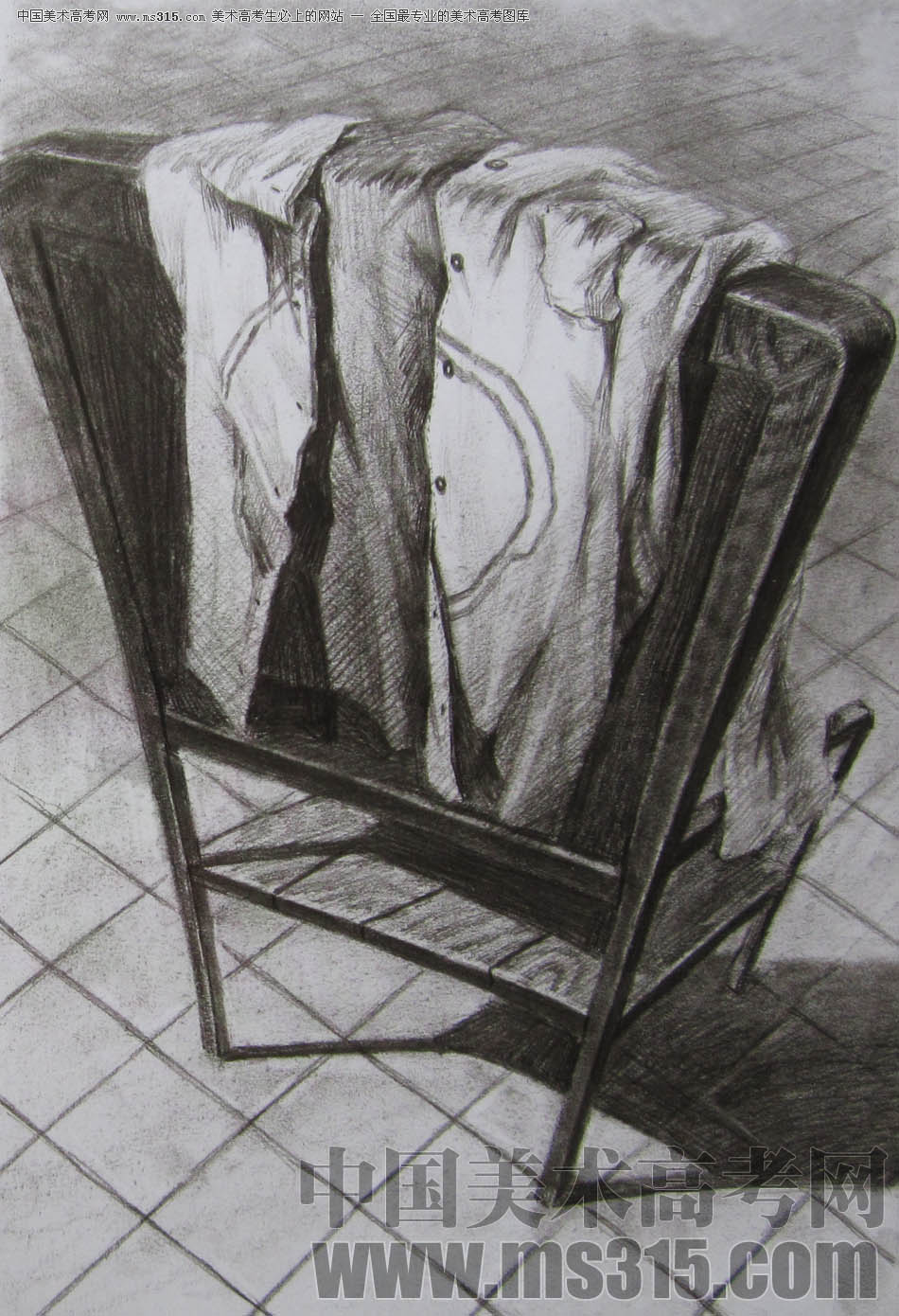 2011年清华大学美术学院素描高分试卷5（设计）