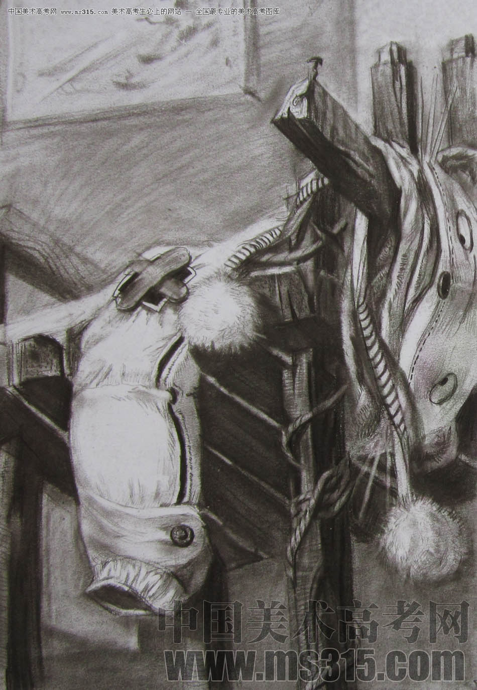 2011年清华大学美术学院素描高分试卷4（设计）