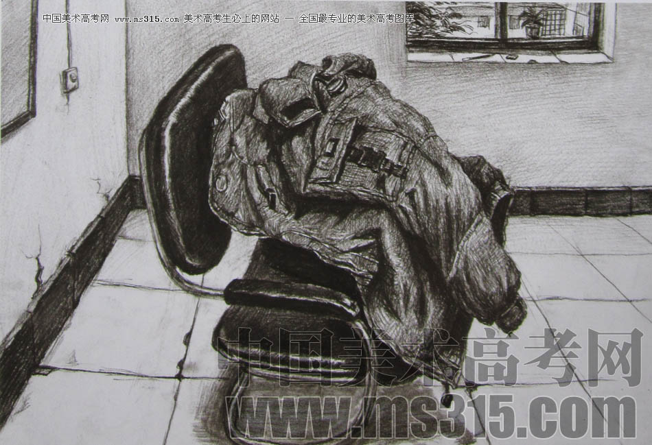 2011年清华大学美术学院素描高分试卷7（设计）