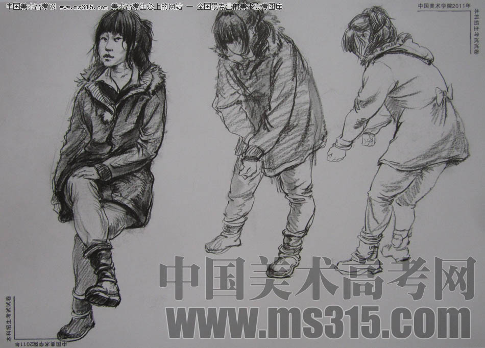 中国美术学院2011年速写优秀试卷13