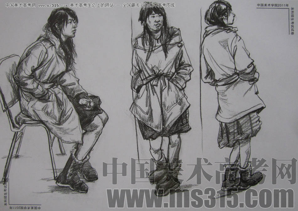 中国美术学院2011年速写优秀试卷19