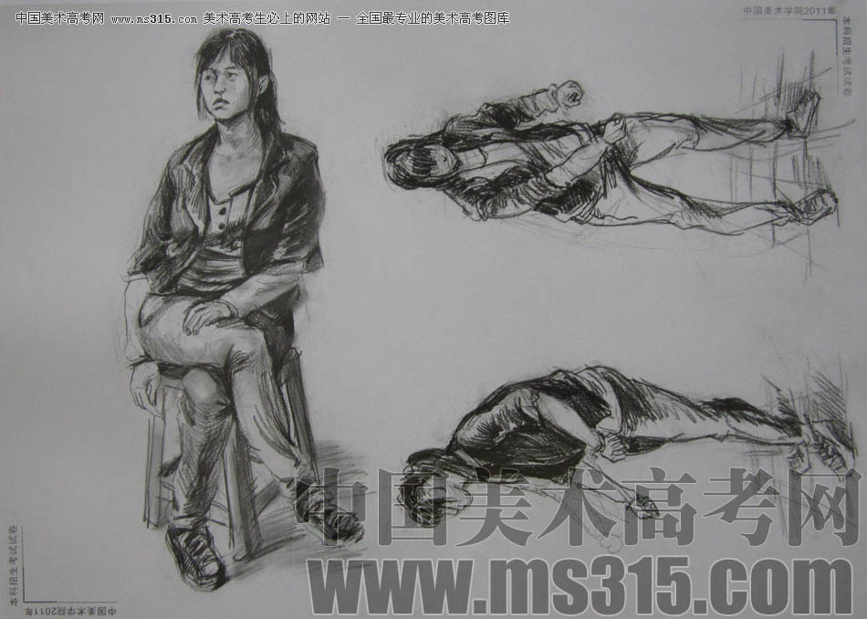 中国美术学院2011年速写优秀试卷22