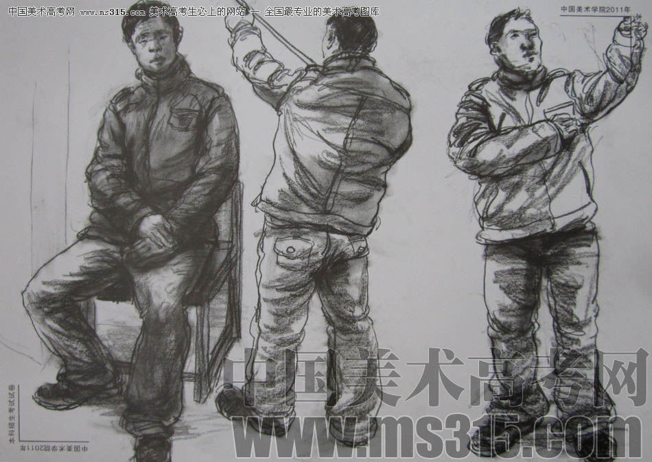 中国美术学院2011年速写优秀试卷27