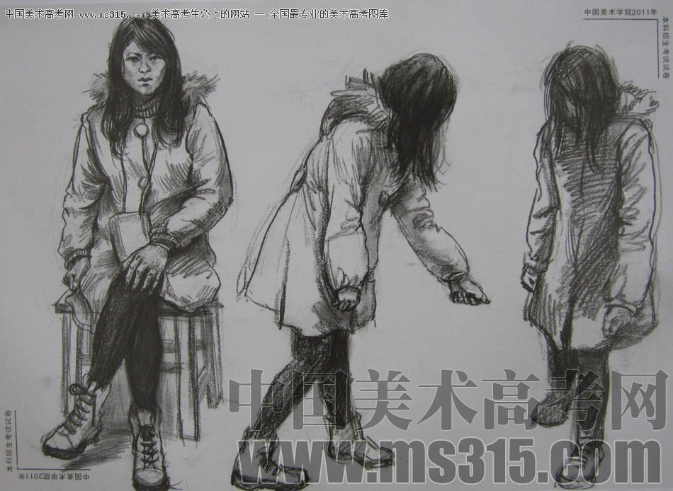 中国美术学院2011年速写优秀试卷28