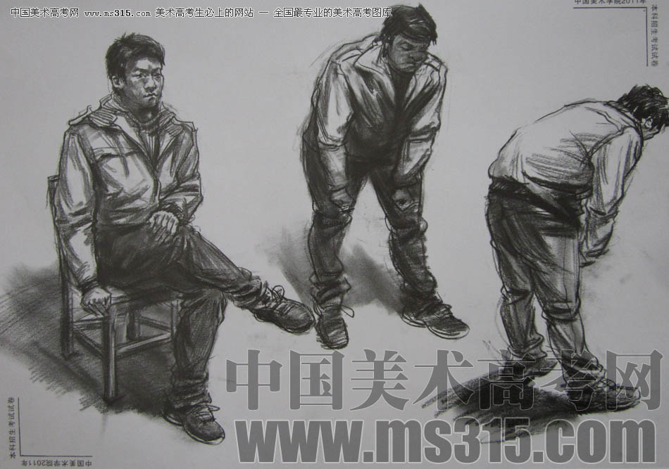 中国美术学院2011年速写优秀试卷30