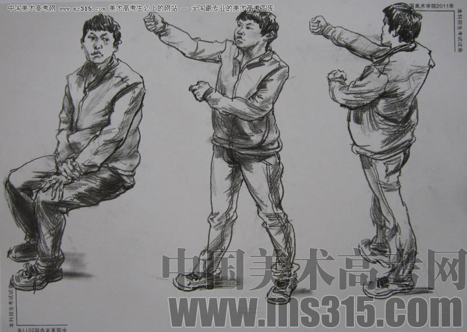 中国美术学院2011年速写优秀试卷29