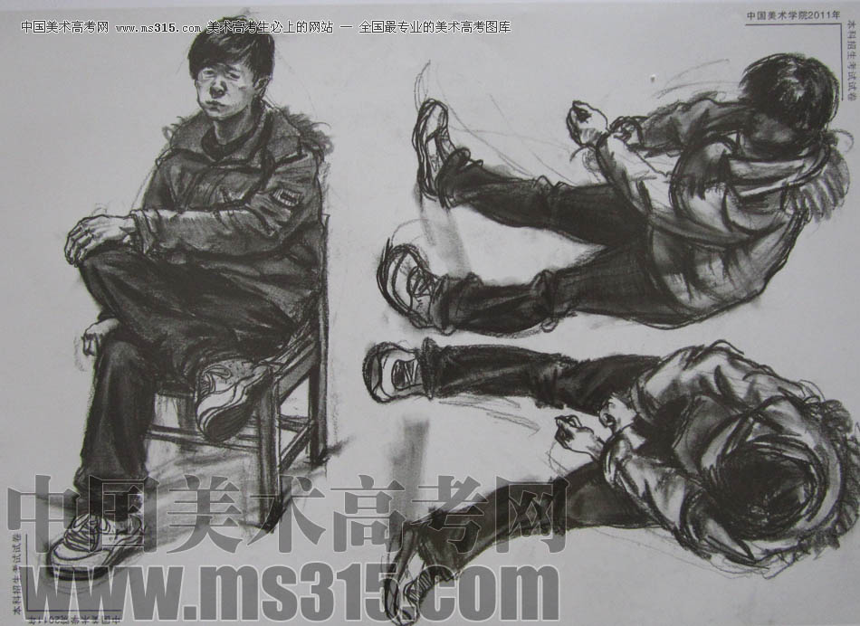 中国美术学院2011年速写优秀试卷38