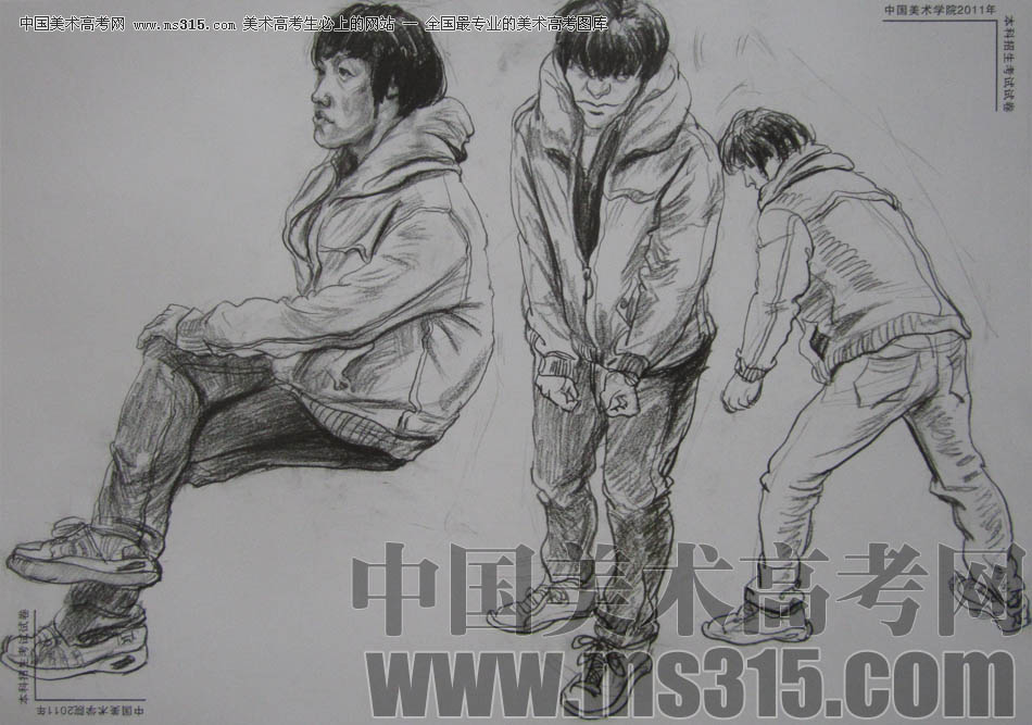 中国美术学院2011年速写优秀试卷49