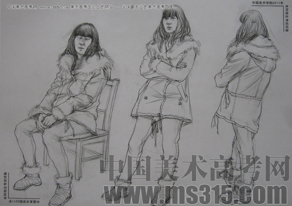 中国美术学院2011年速写优秀试卷51