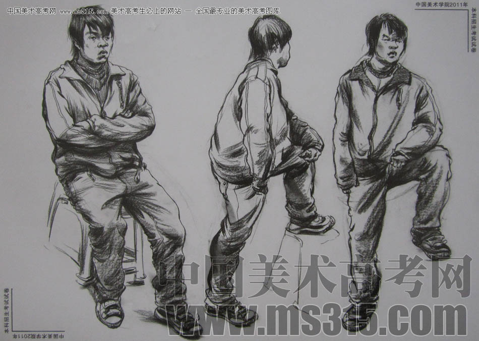 中国美术学院2011年速写优秀试卷53