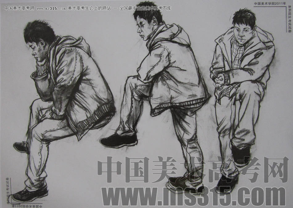中国美术学院2011年速写优秀试卷56