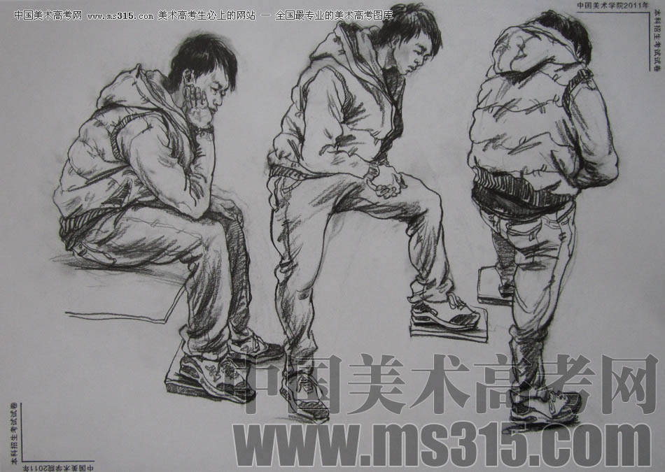 中国美术学院2011年速写优秀试卷57