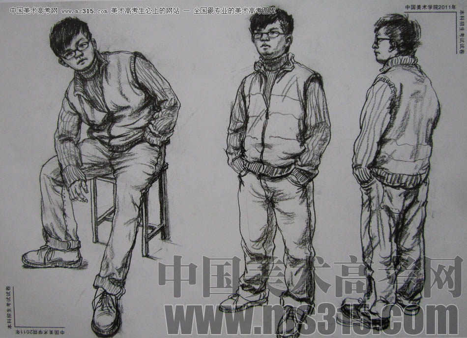 中国美术学院2011年速写优秀试卷62