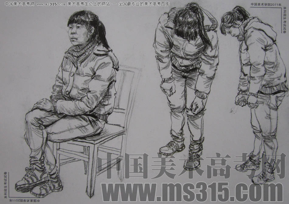 中国美术学院2011年速写优秀试卷11