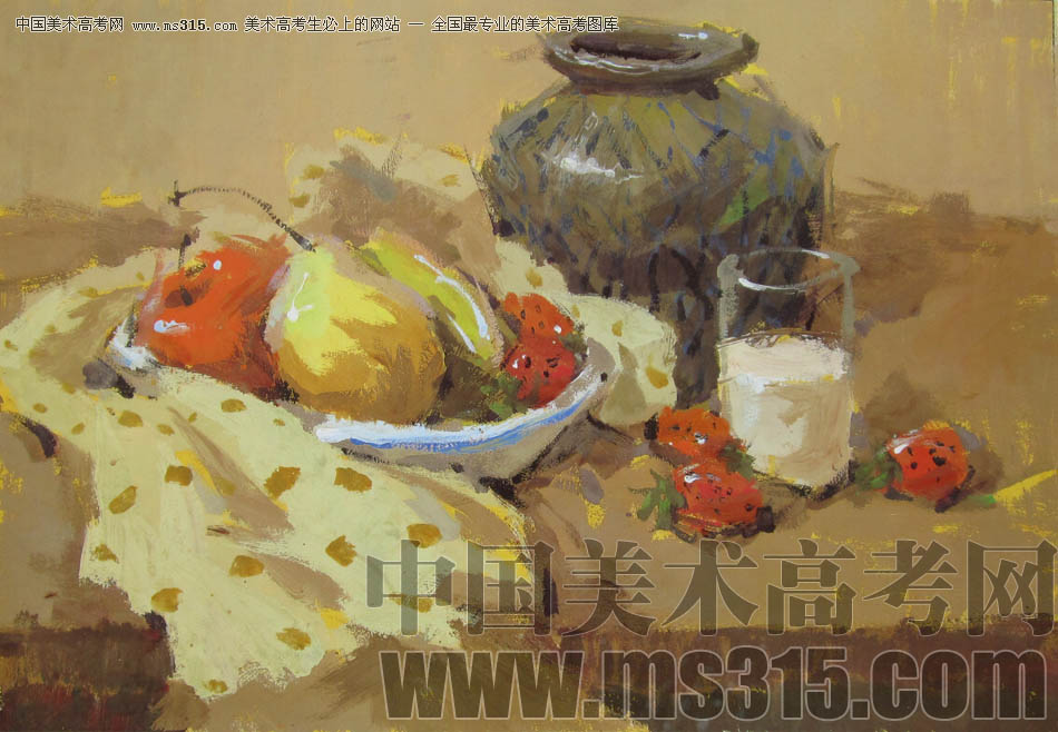 中国美术学院2011年设计、建筑类色彩优秀试卷68