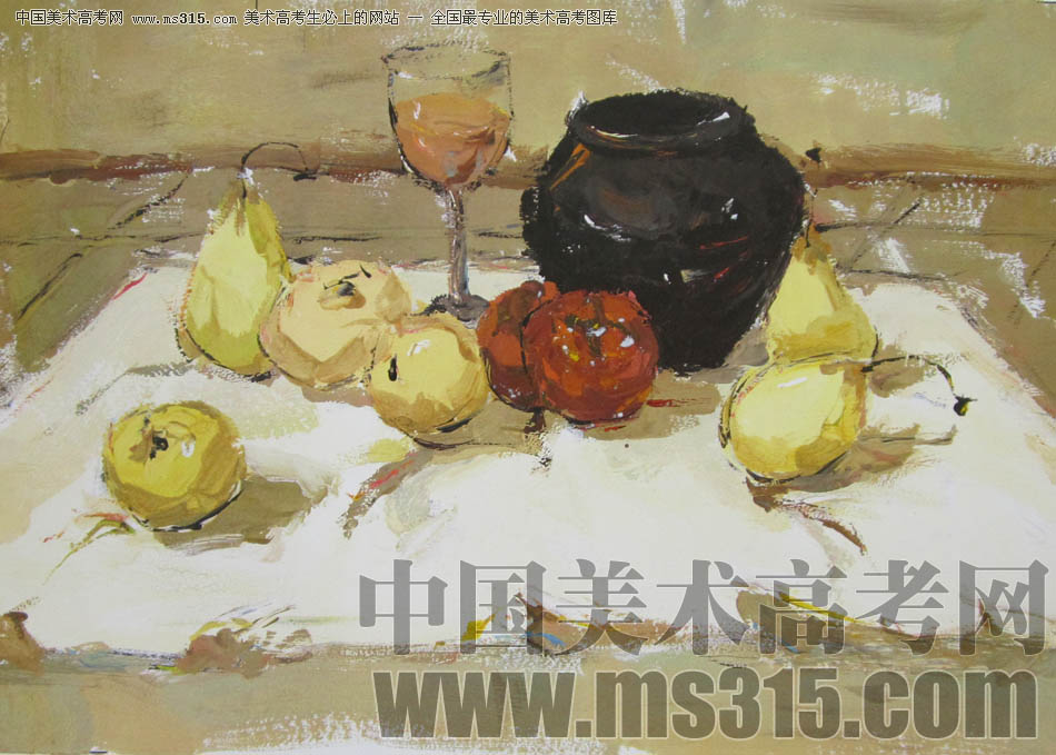 中国美术学院2011年造型、图媒类色彩优秀试卷9