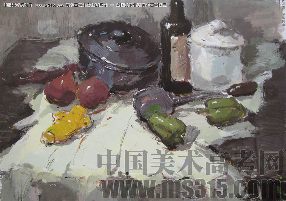 中国美术学院2011年造型、图媒类色彩优秀试卷18