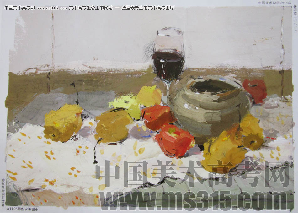 中国美术学院2011年造型、图媒类色彩优秀试卷22