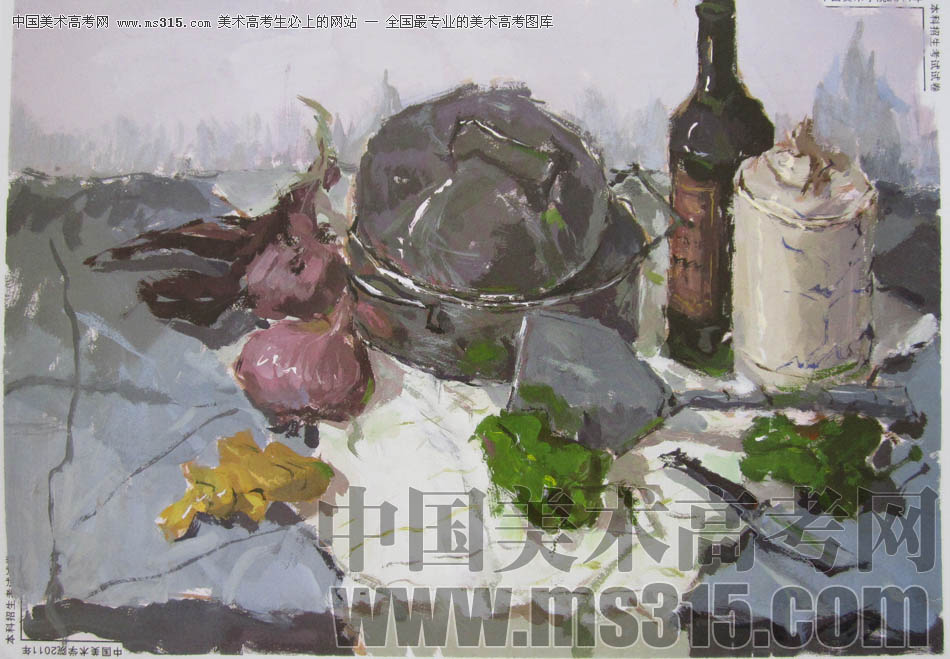 中国美术学院2011年造型、图媒类色彩优秀试卷29