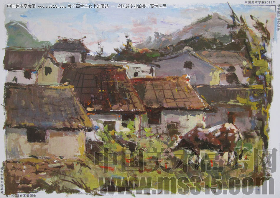 中国美术学院2011年造型、图媒类色彩优秀试卷57