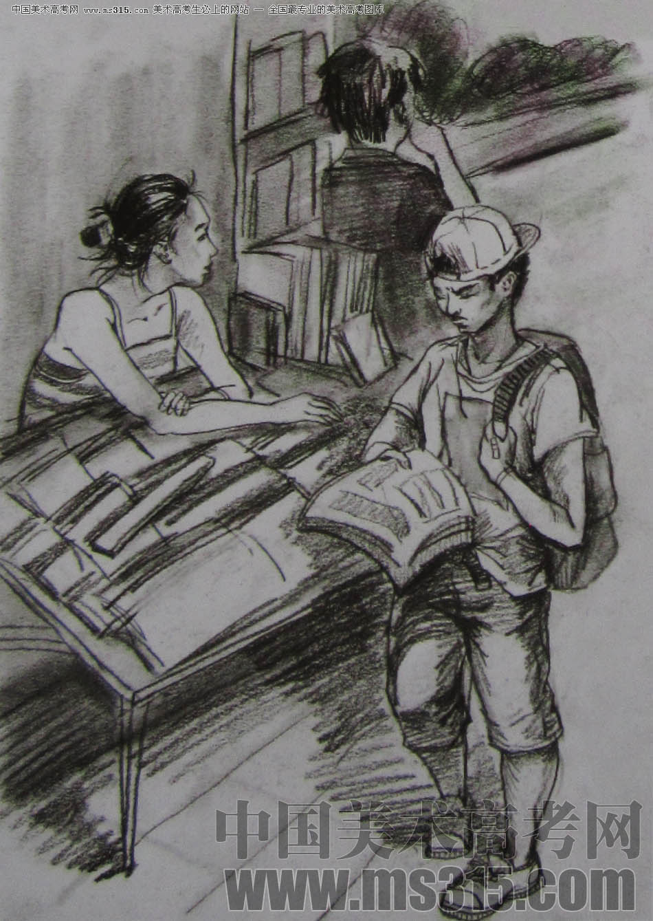 2011年清华大学美术学院速写高分试卷11（设计）