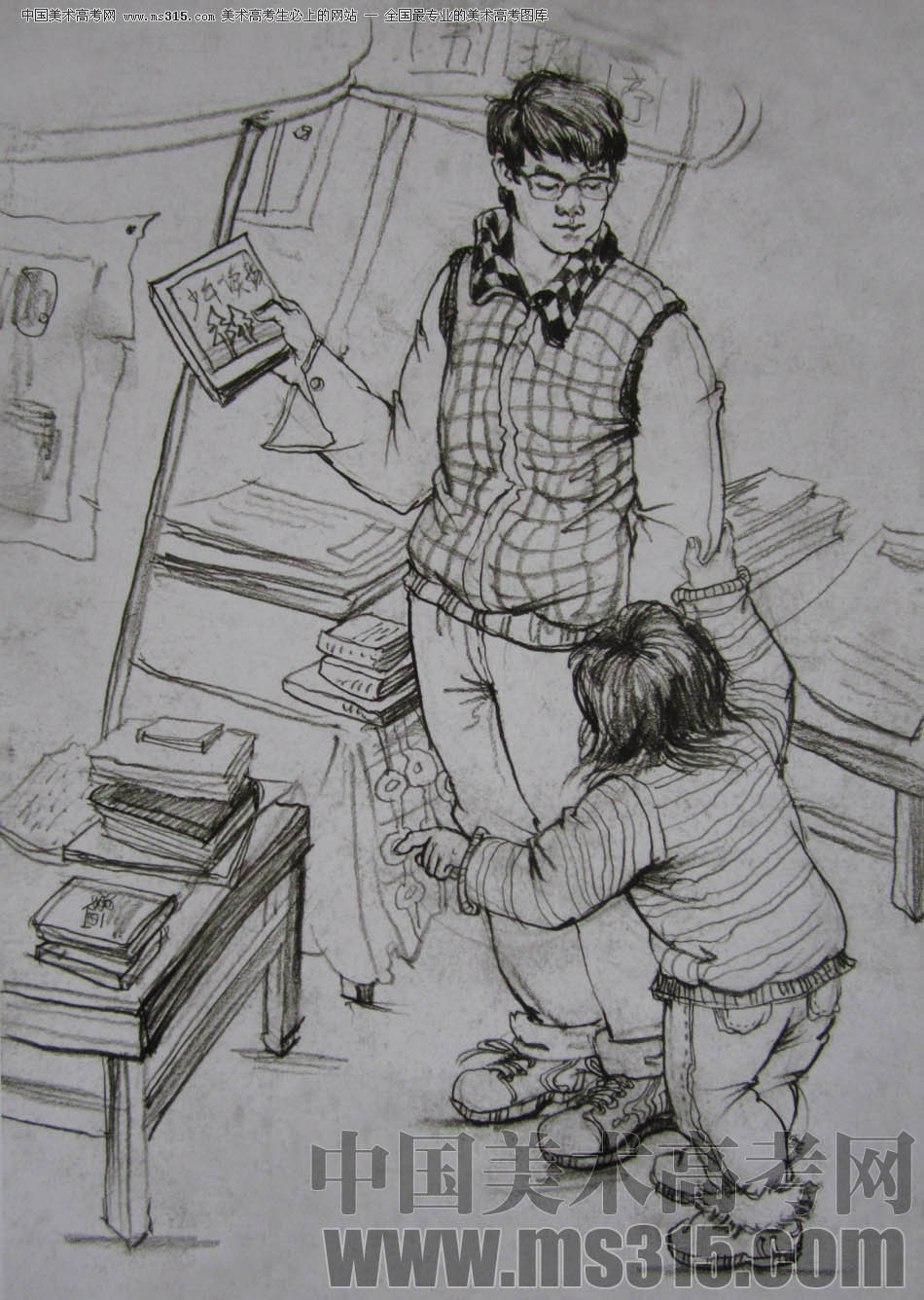 2011年清华大学美术学院速写高分试卷19（设计）