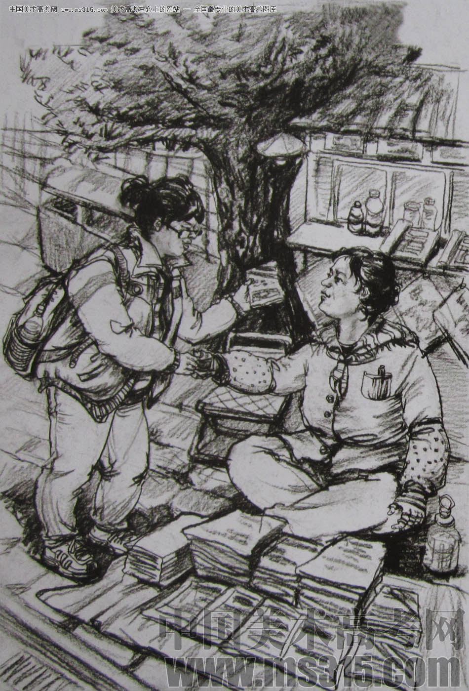 2011年清华大学美术学院速写高分试卷20（设计）